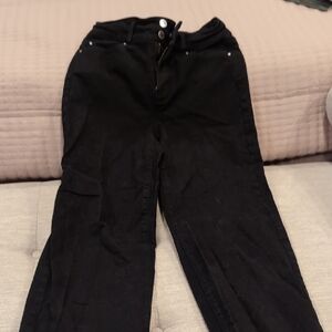 Ann Taylor Black Cropped Petite Jeans